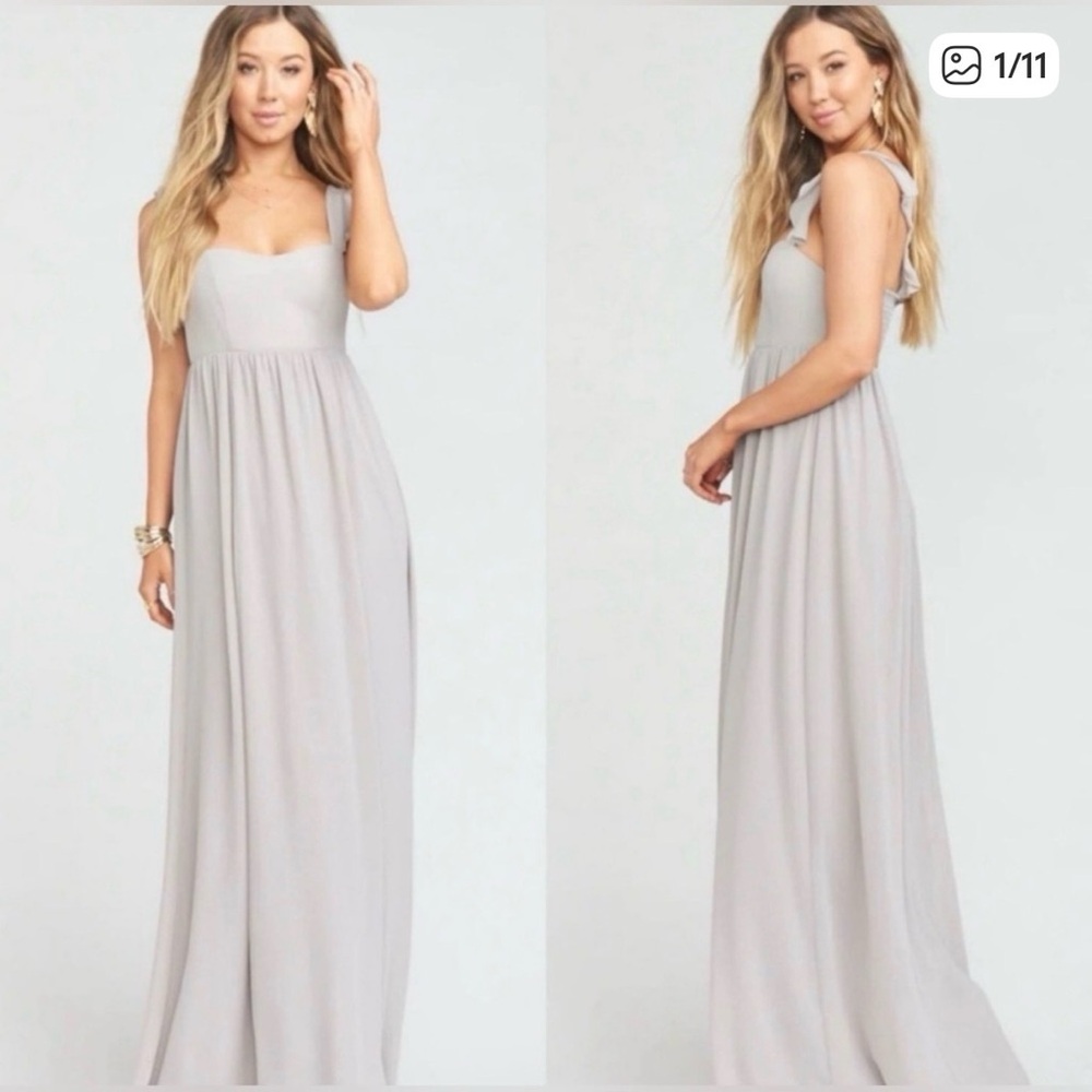 Show Me Your Mumu Light Gray Maxi Dress